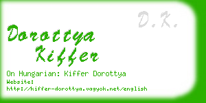dorottya kiffer business card